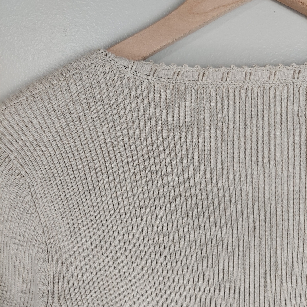 Ralph Lauren Ribbed Neutral Top - Picture 6 of 9